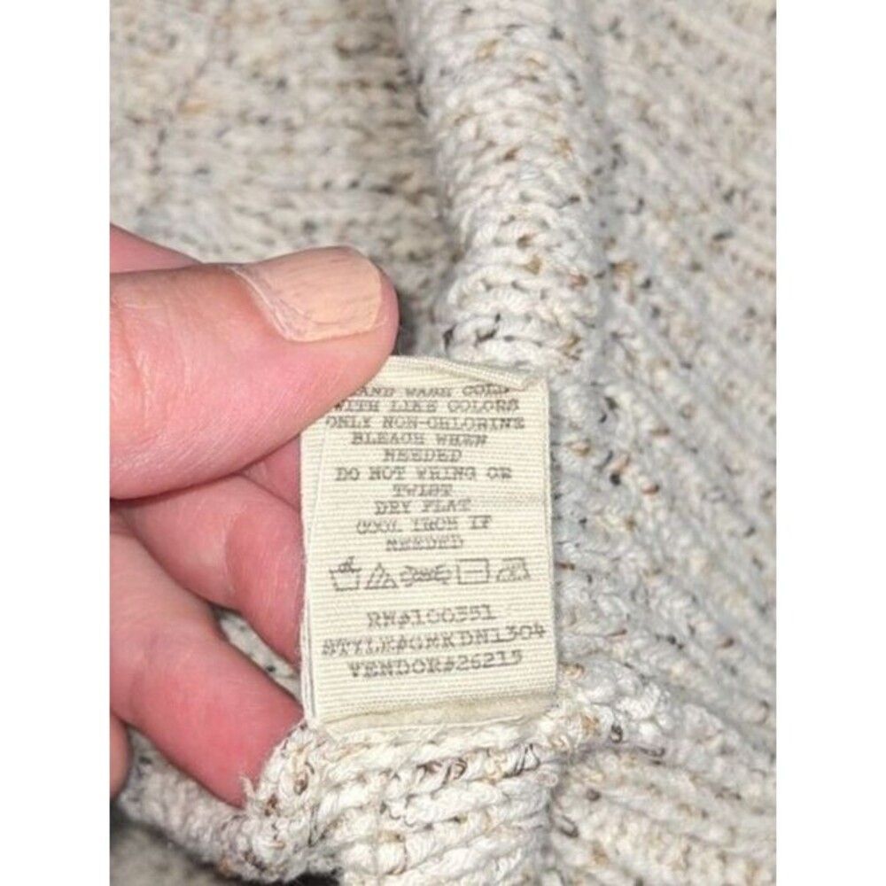 BKE Buckle S Asymmetrical Zip Knit Moto Cardigan Sweater Jacket Lace Trim - Picture 10 of 10